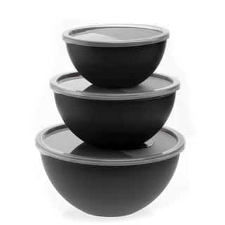 Round bowl with lid set 3 pcs 