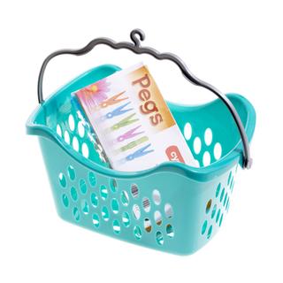 Basket for Clothespins with Clothespins 24 pcs